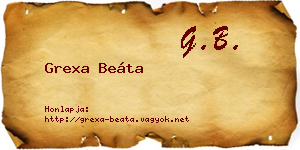 Grexa Beáta névjegykártya